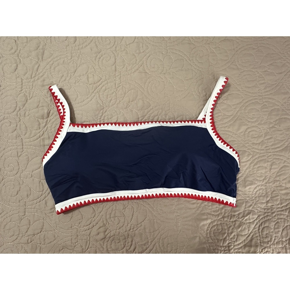 Vineyard Vines Women's Swim Top Navy Red White Size XXL